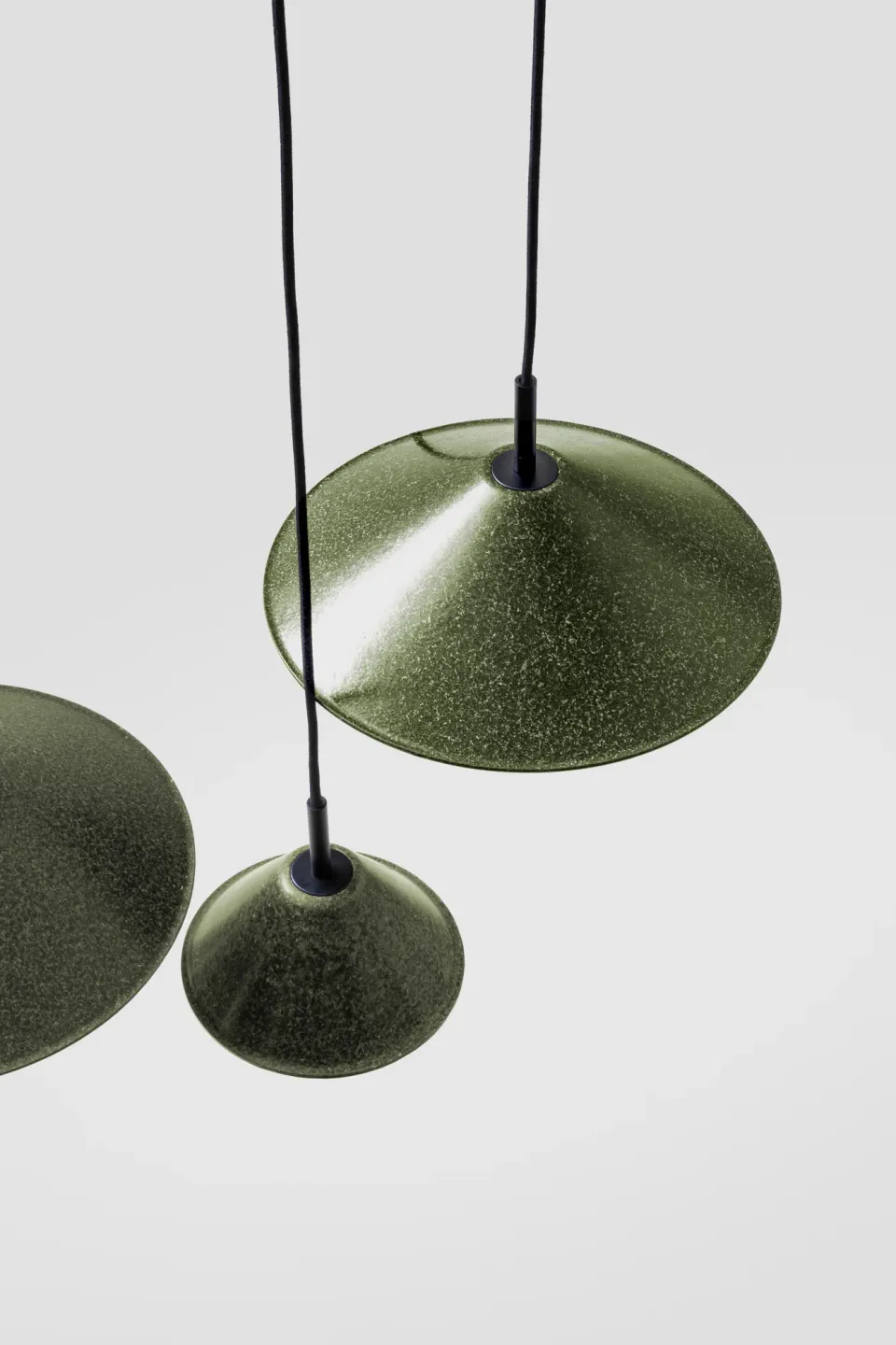 Detail of a Highlight hemp-biocomposite pendant lamp
