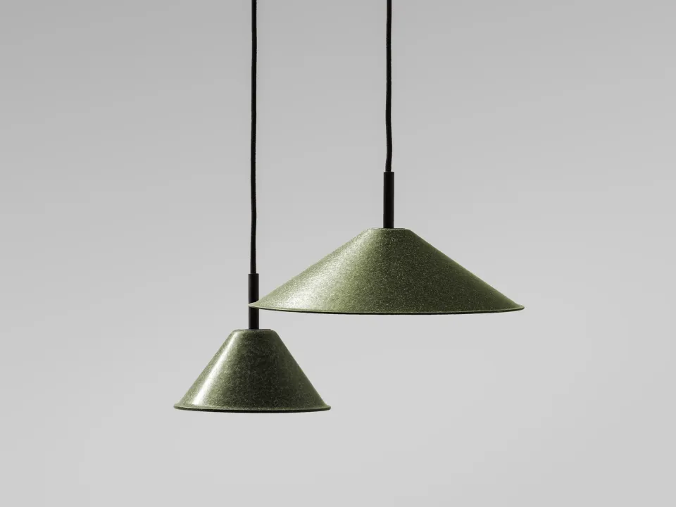 Agriluma Direct S pendant lamp in biocomposite material