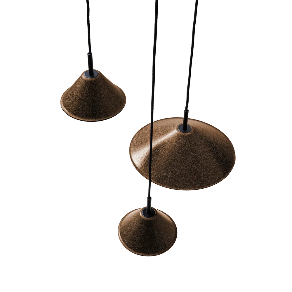 Agriluma Indirect M pendant lamp in biocomposite material