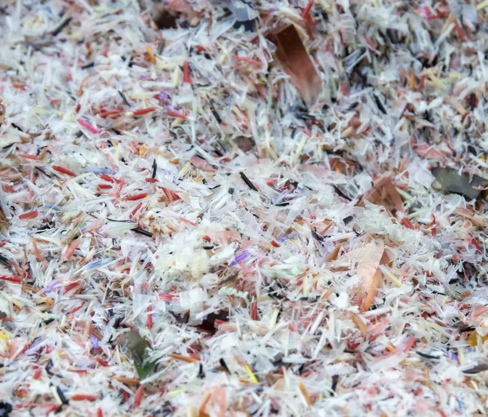 Cellulose acetate offcuts from eyewear production